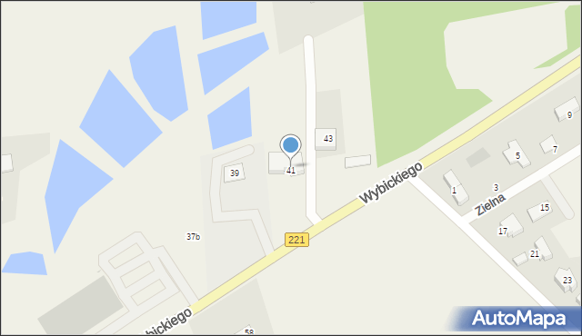 Kolbudy, Wybickiego Józefa, gen., 41, mapa Kolbudy