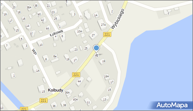 Kolbudy, Wybickiego Józefa, gen., 46, mapa Kolbudy