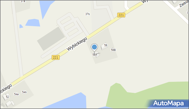 Kolbudy, Wybickiego Józefa, gen., 58A, mapa Kolbudy