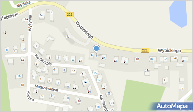 Kolbudy, Wybickiego Józefa, gen., 8, mapa Kolbudy