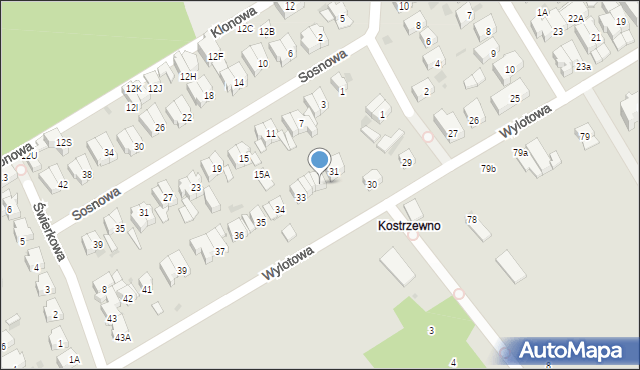 Kołobrzeg, Wylotowa, 32, mapa Kołobrzegu