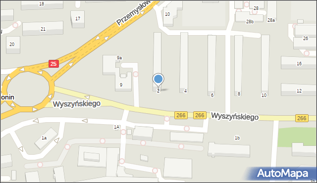 Konin, Wyszyńskiego Stefana, ks. kard., 2, mapa Konina