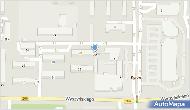 Konin, Wyszyńskiego Stefana, ks. kard., 20a, mapa Konina