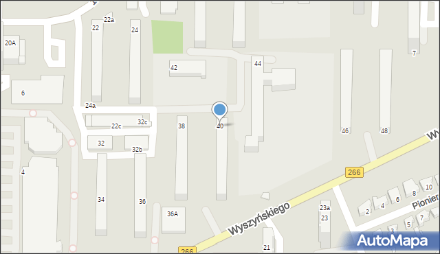 Konin, Wyszyńskiego Stefana, ks. kard., 40, mapa Konina