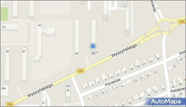 Konin, Wyszyńskiego Stefana, ks. kard., 48, mapa Konina