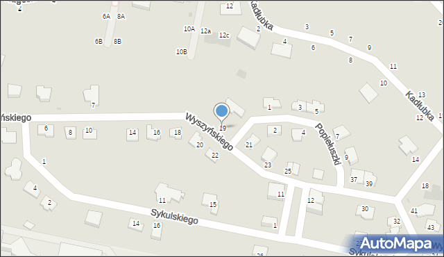 Końskie, Wyszyńskiego Stefana, ks. kard., 19, mapa Końskie
