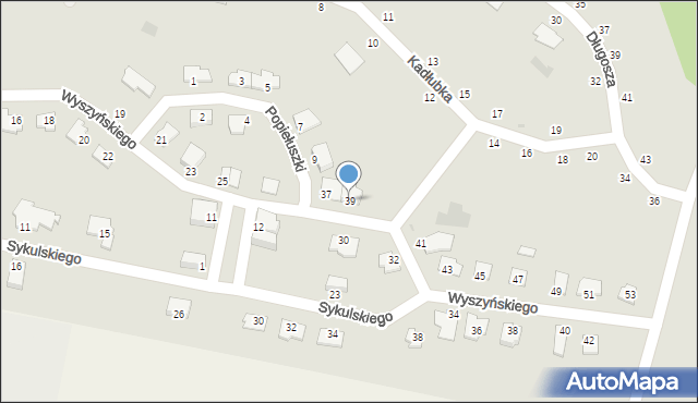 Końskie, Wyszyńskiego Stefana, ks. kard., 39, mapa Końskie