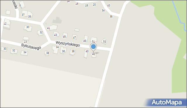 Końskie, Wyszyńskiego Stefana, ks. kard., 42, mapa Końskie