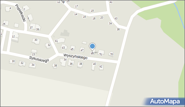 Końskie, Wyszyńskiego Stefana, ks. kard., 49, mapa Końskie