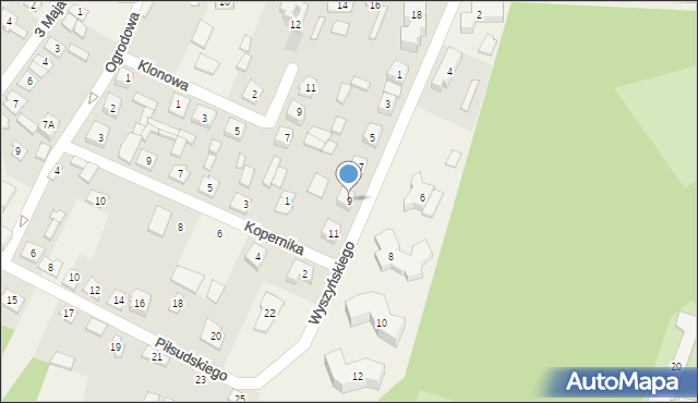 Konstantynów, Wyszyńskiego Stefana, ks. kard., 9, mapa Konstantynów