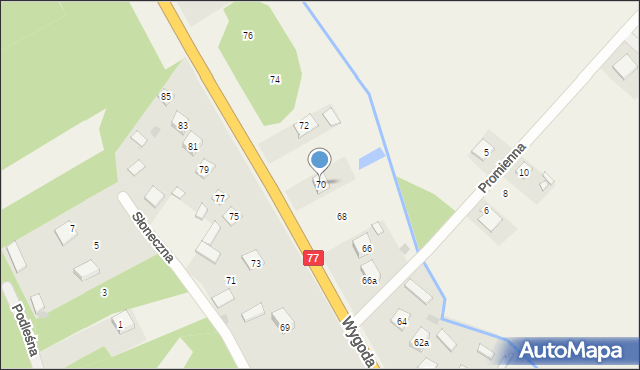 Kopki, Wygoda, 70, mapa Kopki