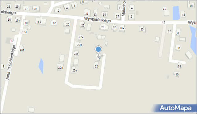 Kościerzyna, Wyspiańskiego Stanisława, 22j, mapa Kościerzyna