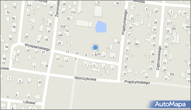 Kostrzyn, Wyspiańskiego Stanisława, 6, mapa Kostrzyn
