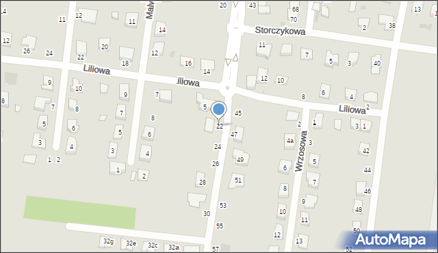 Kostrzyn, Wyszyńskiego Stefana, ks. prym. kard., 22, mapa Kostrzyn