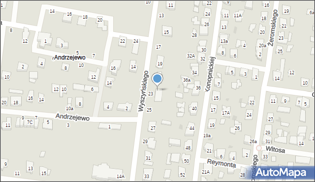 Kostrzyn, Wyszyńskiego Stefana, ks. prym. kard., 23A, mapa Kostrzyn