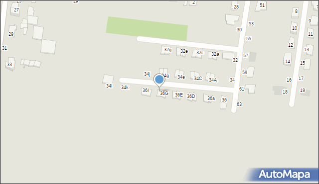 Kostrzyn, Wyszyńskiego Stefana, ks. prym. kard., 36H, mapa Kostrzyn