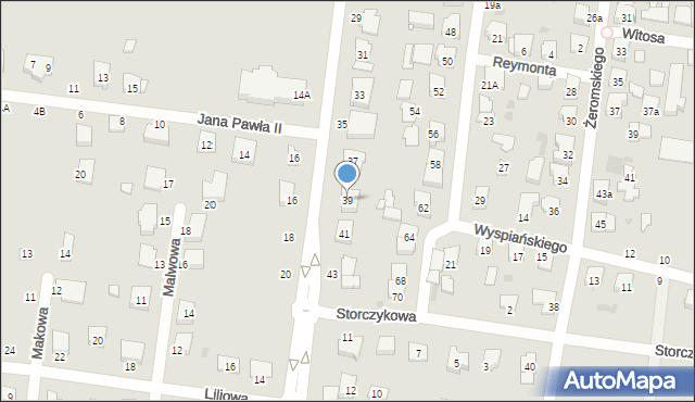 Kostrzyn, Wyszyńskiego Stefana, ks. prym. kard., 39, mapa Kostrzyn