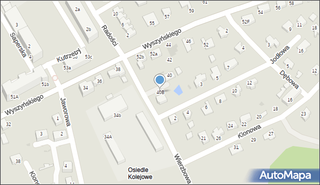 Kostrzyn nad Odrą, Wyszyńskiego Stefana, ks. kard., 40B, mapa Kostrzyn nad Odrą
