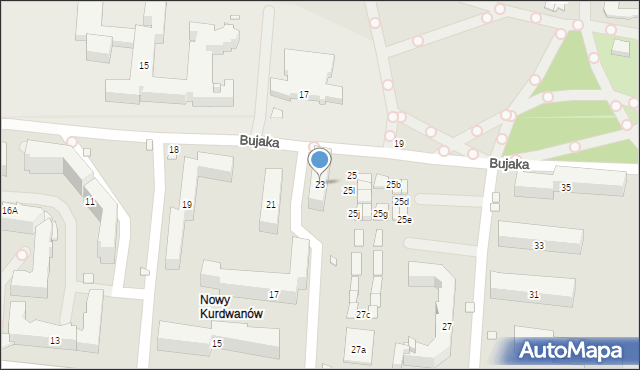 Kraków, Wysłouchów Marii i Bolesława, 23, mapa Krakowa