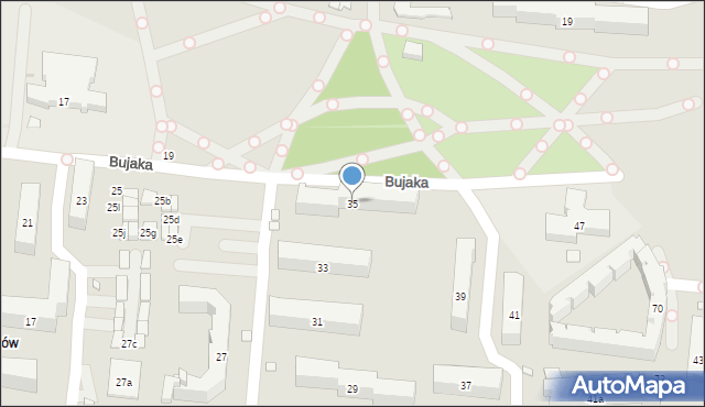 Kraków, Wysłouchów Marii i Bolesława, 35, mapa Krakowa