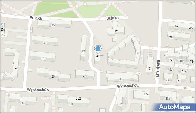 Kraków, Wysłouchów Marii i Bolesława, 41, mapa Krakowa