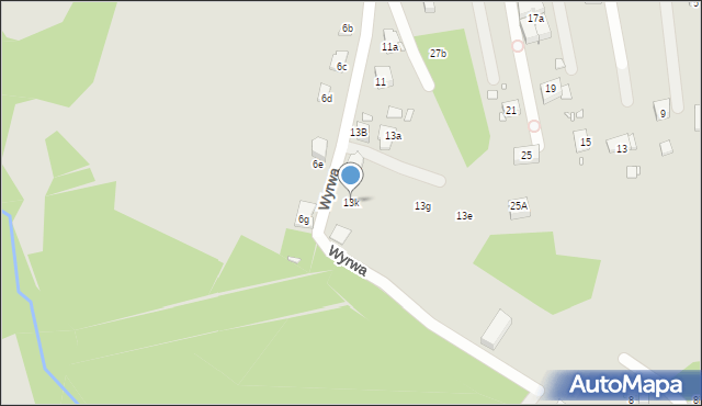 Kraków, Wyrwa, 13k, mapa Krakowa