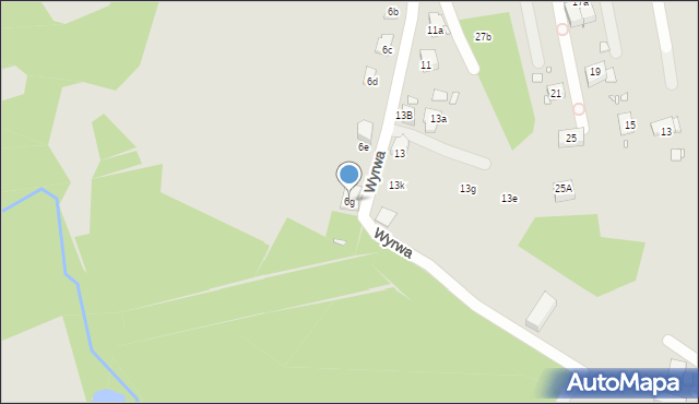 Kraków, Wyrwa, 6g, mapa Krakowa