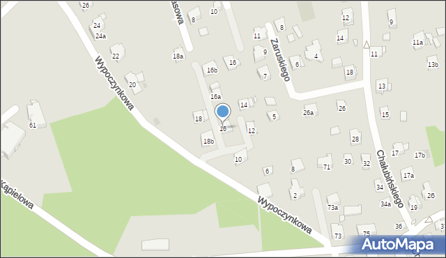 Kraków, Wypoczynkowa, 16, mapa Krakowa