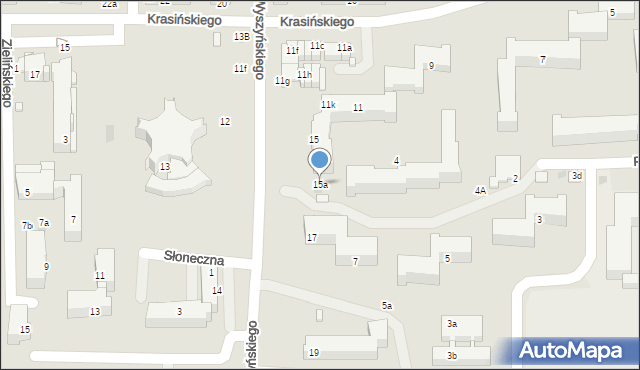 Kraśnik, Wyszyńskiego Stefana, ks. kard., 15a, mapa Kraśnik