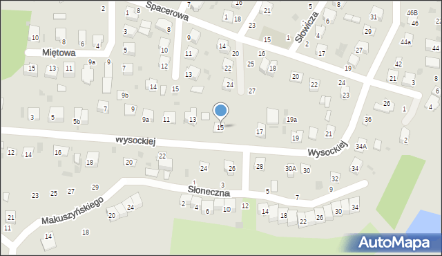 Krasnystaw, Wysockiej, 15, mapa Krasnystaw