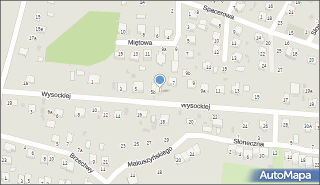 Krasnystaw, Wysockiej, 5c, mapa Krasnystaw