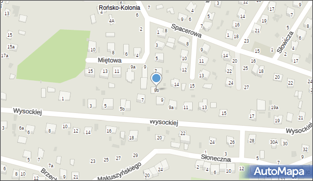 Krasnystaw, Wysockiej, 9b, mapa Krasnystaw
