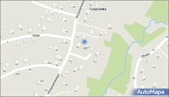 Krosno, Wyspiańskiego Stanisława, 41B, mapa Krosna