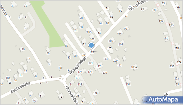 Krosno, Wyszyńskiego Stefana, ks. kard., 115, mapa Krosna