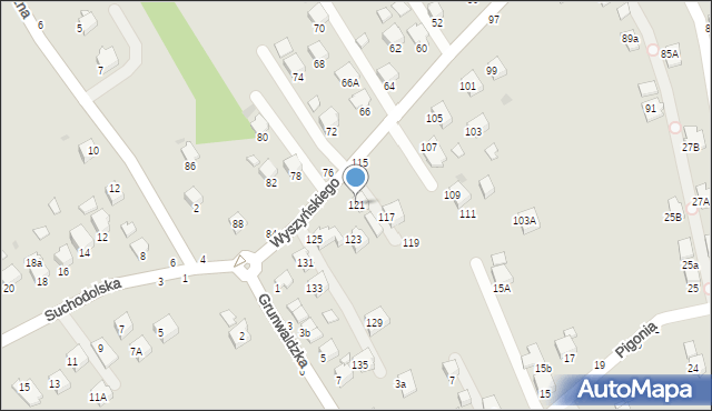 Krosno, Wyszyńskiego Stefana, ks. kard., 121, mapa Krosna