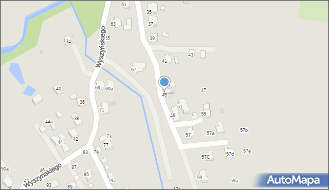 Krosno, Wyszyńskiego Stefana, ks. kard., 45, mapa Krosna