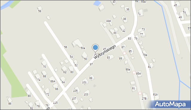 Krosno, Wyszyńskiego Stefana, ks. kard., 48, mapa Krosna