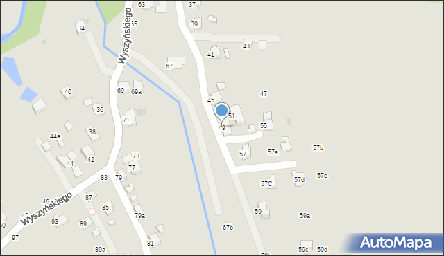 Krosno, Wyszyńskiego Stefana, ks. kard., 49, mapa Krosna