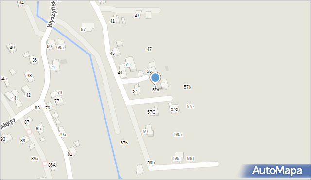 Krosno, Wyszyńskiego Stefana, ks. kard., 57a, mapa Krosna