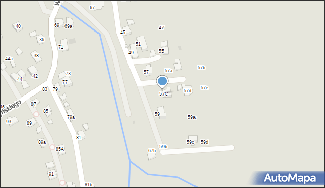 Krosno, Wyszyńskiego Stefana, ks. kard., 57C, mapa Krosna