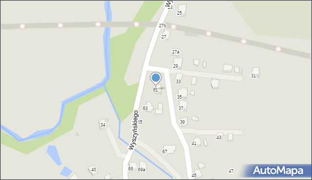 Krosno, Wyszyńskiego Stefana, ks. kard., 61, mapa Krosna