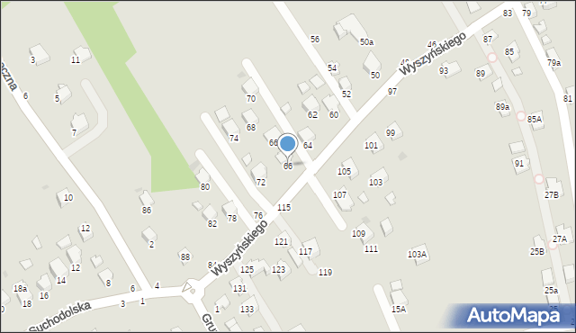 Krosno, Wyszyńskiego Stefana, ks. kard., 66, mapa Krosna