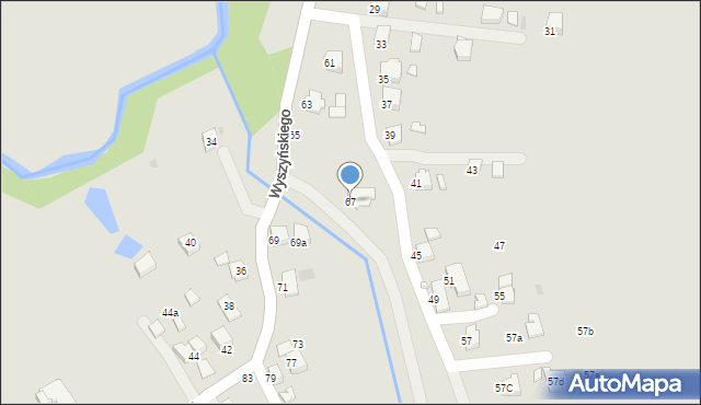 Krosno, Wyszyńskiego Stefana, ks. kard., 67, mapa Krosna