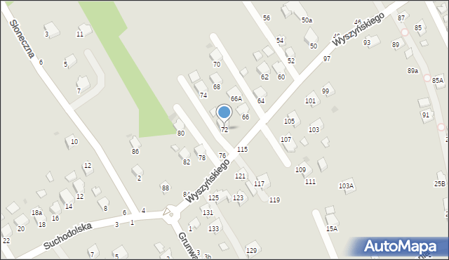 Krosno, Wyszyńskiego Stefana, ks. kard., 72, mapa Krosna