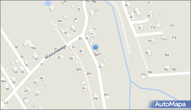 Krosno, Wyszyńskiego Stefana, ks. kard., 79a, mapa Krosna