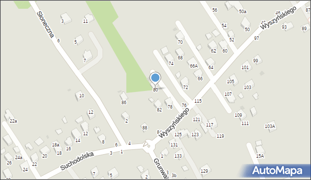 Krosno, Wyszyńskiego Stefana, ks. kard., 80, mapa Krosna