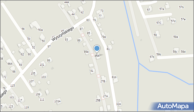 Krosno, Wyszyńskiego Stefana, ks. kard., 85A, mapa Krosna