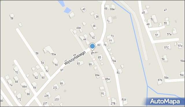 Krosno, Wyszyńskiego Stefana, ks. kard., 87, mapa Krosna