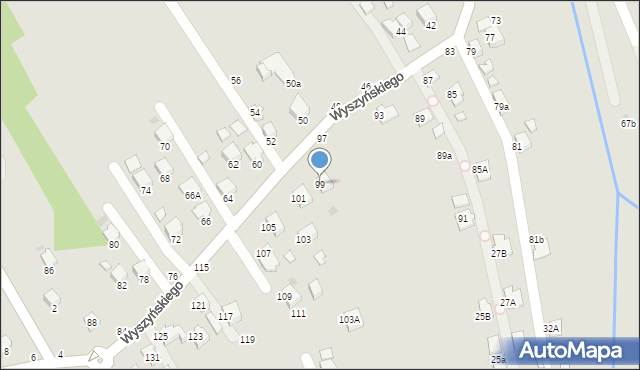 Krosno, Wyszyńskiego Stefana, ks. kard., 99, mapa Krosna