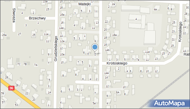 Krotoszyn, Wyspiańskiego Stanisława, 2, mapa Krotoszyna